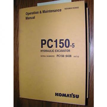Komatsu PC150-5 OPERATION MAINTENANCE MANUAL EXCAVATOR HYDRAULIC OPERATOR GUIDE