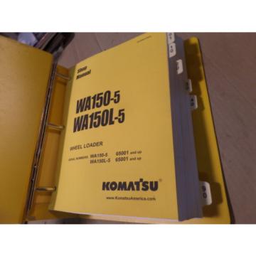 KOMATSU WA150-5 WA150L-5 WHEEL LOADER SHOP MANUAL S/N 65001 &amp; UP