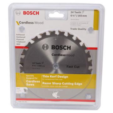 Bosch Cordless Wood Circular Saw Blades 165mm - 18T, 24T or 40T