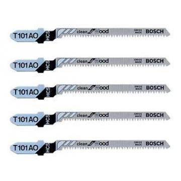 Bosch T101AO Hard Wood Jigsaw Blades Pack of 5 Designed for Wood