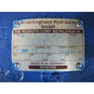 REXROTH BRUENINGHAUS A2V-107-HM-0R-1-G-10-7-E0PM HYDRAULIC pumps REBUILT