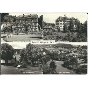 Ansichtskarte Wippra/Harz - Gasthaus Linde, Ehrenmal, Kinderheilstätte, Brauberg