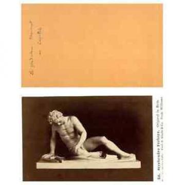 E. Linde, Une sculpture &#034;Le Gladiateur Mourant&#034; CDV vintage albumen carte de vis