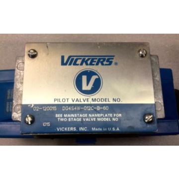 VICKERS DG4S4W-012C-B-60 HYDRAULIC DIRECTIONAL PILOT VALVE 02-120015 Origin NO BOX