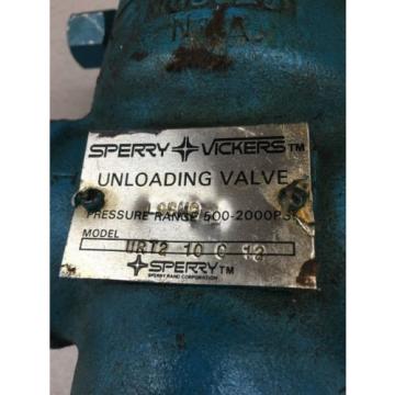 Origin VICKERS HYDRAULIC UNLOADING VALVE URT2 10 C 12 SPERRY