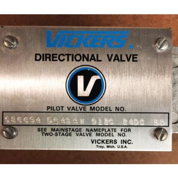 Vickers Hydraulic Directional Valve 586694 DG 4S 4W 012C 24DC 50