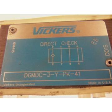 VICKERS DGMDC-3-Y-PK-41 HYDRAULIC DIRECT CHECK VALVE Origin NO BOX