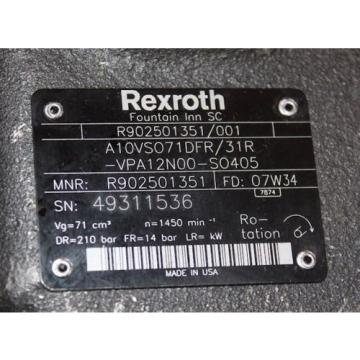 Rexroth R902501351 Vane pumps A10VS071DFR/31R-VPA12N00-S0405 Origin