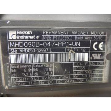 USED Rexroth Indramat MHD090B-047-PP1-UN Permanent Magnet Servo Motor