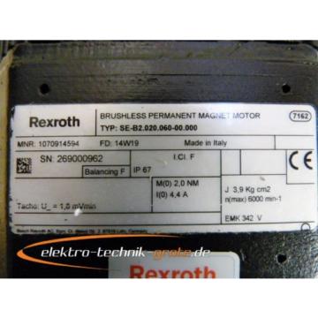 Rexroth SE-B2020-06000000 Brushless Permanent Magnet Motor mit Heidenhain ERN
