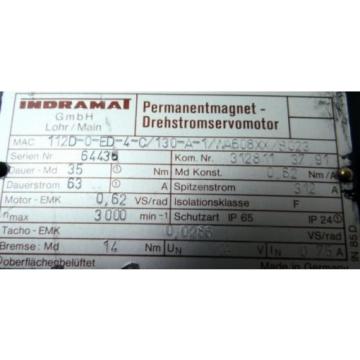 REXROTH INDRAMAT MAC112D-0-ED-4-C/130-A-1/WA608XX/S023 Servomotor - unused -