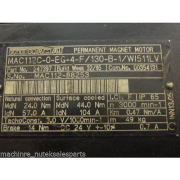 Indramat Rexroth Permanent Magnet Motor MAC112C-0-EG-4-F/130-B-1/WI511LV  USA