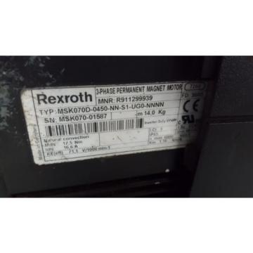REXROTH SERVO MOTOR MSK070D-0450-NN-S1-UG0-NNNN