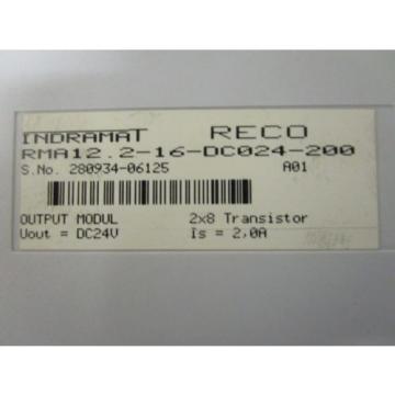 INDRAMAT/REXROTH RMA122-16-DC024-200 INTERBUS DC24V OUTPUT MODULE - USED