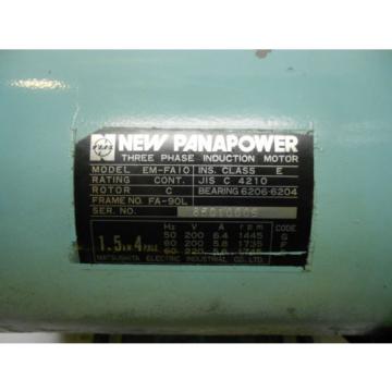 2 HP origin Panapower Motor EM-FA10 w/ Daikin Hyd Vane Pump, DS135P-11, Used,