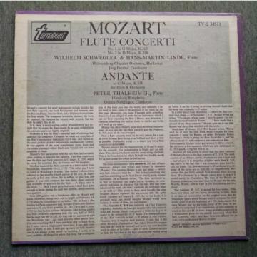 Mozart Flute Concerti 1 2 Turnabout Vox TV-S 34511 Schwegler Linde Faerber