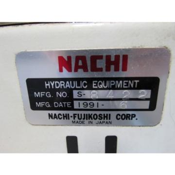 NACHI HYDRAULIC POWER UNIT S-8422 W/ PUMP PVS-OB-8N1-20 MOTOR KITAMURA MYCENTER2