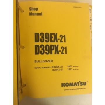 KOMATSU D39EX-21 D39PX-21 BULLDOZER SHOP MANUAL S/N 1001 &amp; UP