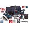 5 ONLY Bosch 18V Cordless TOOL KIT - 3x4.0AH Batteries 0615990G8K 3165140803700 #1 small image