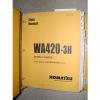 Komatsu WA420-3H SERVICE SHOP REPAIR MANUAL WHEEL LOADER BOOK BINDER VEBM470104 #1 small image