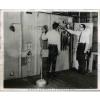 1959 Press Photo Two Linde engineers control High Current DC Arc Torch #1 small image