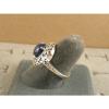 10x8mm 3+ CT LINDE LINDY CORNFLOWER BLUE STAR SAPPHIRE CREATED SECOND RING SS #5 small image