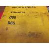 Komatsu D60 D65 Dozer Repair Shop Manual #1 small image