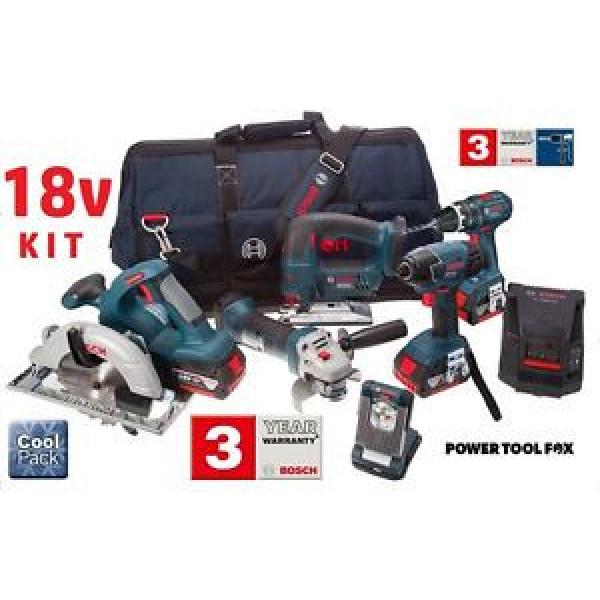 5 ONLY Bosch 18V Cordless TOOL KIT - 3x4.0AH Batteries 0615990G8K 3165140803700 #1 image