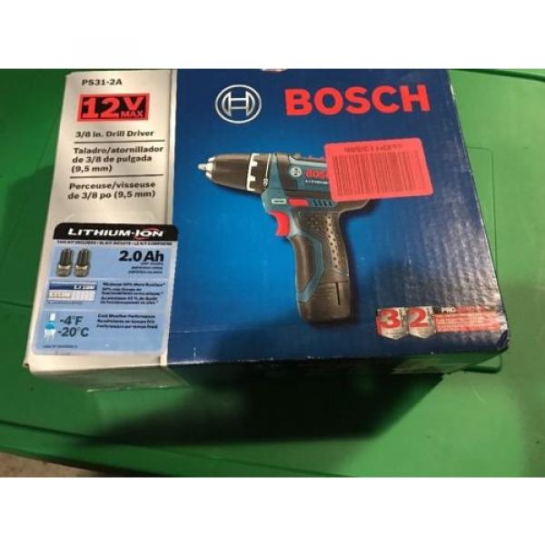 NEW IN BOX - BOSCH 12V MAX; PS31-2A; 3/8&#034; Drill Driver; w/ &#034;2&#034; LITHIUM-ION 2.0Ah #1 image