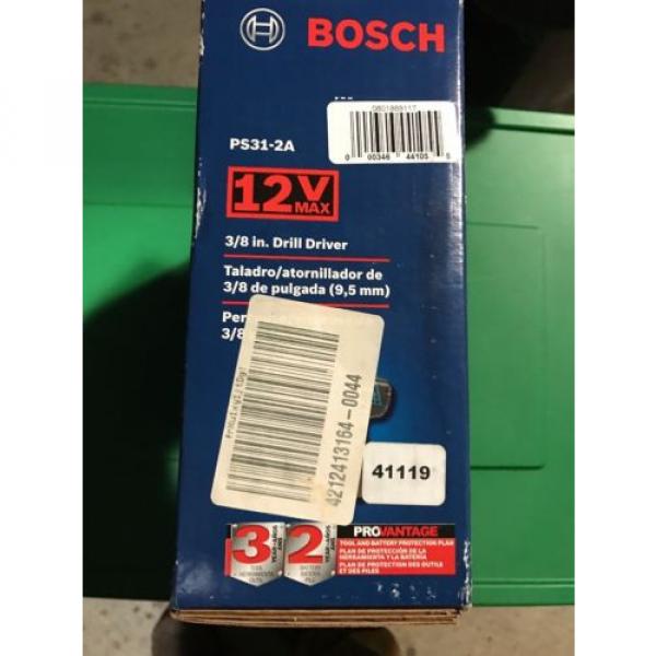 NEW IN BOX - BOSCH 12V MAX; PS31-2A; 3/8&#034; Drill Driver; w/ &#034;2&#034; LITHIUM-ION 2.0Ah #9 image