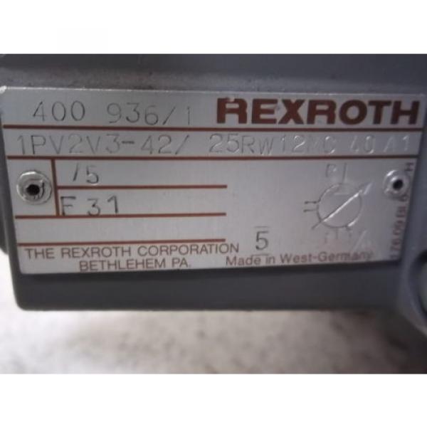 REXROTH 1PV2V3-42/25RW12MC40A1 HYDRAULIC pumps USED #2 image