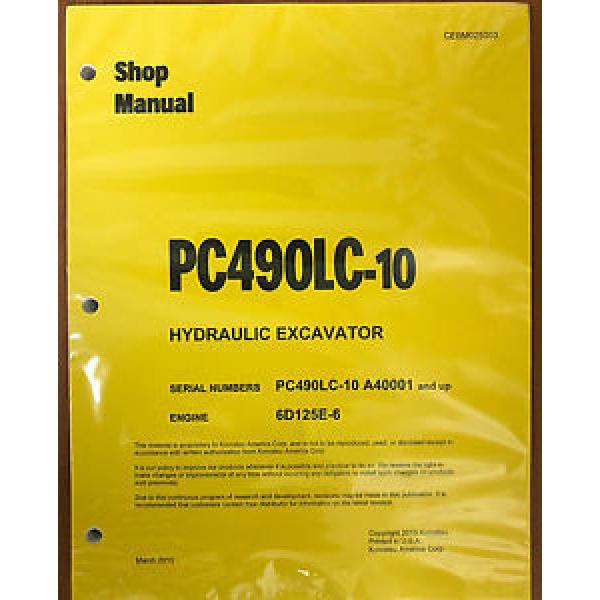Komatsu PC490LC-10 Hydraulic Excavator Shop Repair Service Manual #1 image