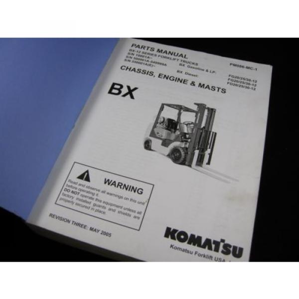 Komatsu Forklift BX-12 Series Parts Manual Book Catalog Lift Truck BX 12 OEM #6 image