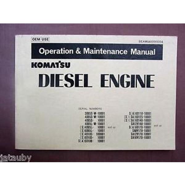 KOMATSU DIESEL ENGINE OPERATION &amp; MAINTENANCE MANUAL OEM 76 pages 1993 printing #1 image