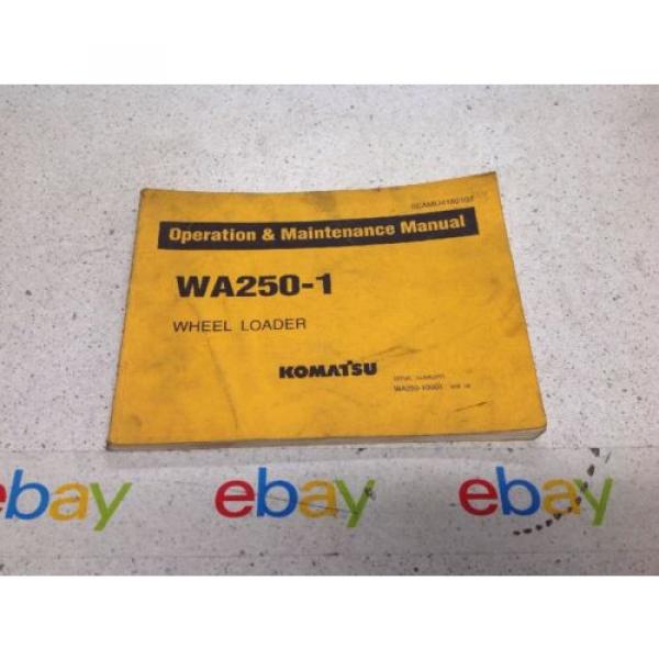 Komatsu WA250-1 Operation &amp; Maintenance MANUAL WHEEL LOADER PSEAMU4180102 #1 image
