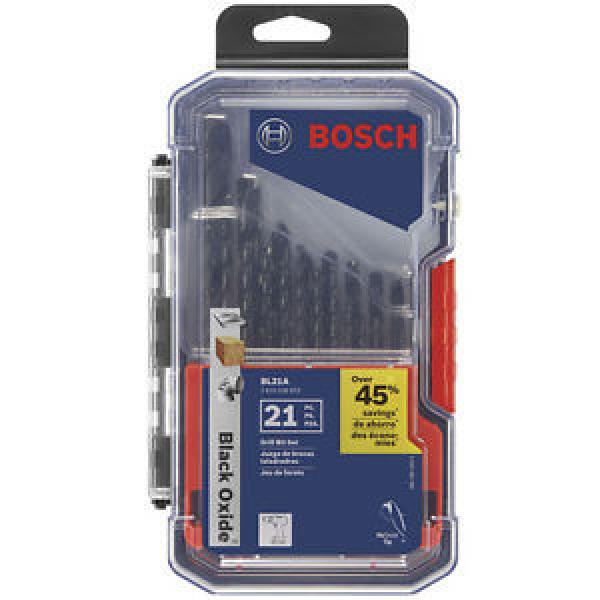 Bosch BL21 21PC Black Oxide Twist Drill Bit Set for Metal, Wood, Plastic, New #1 image