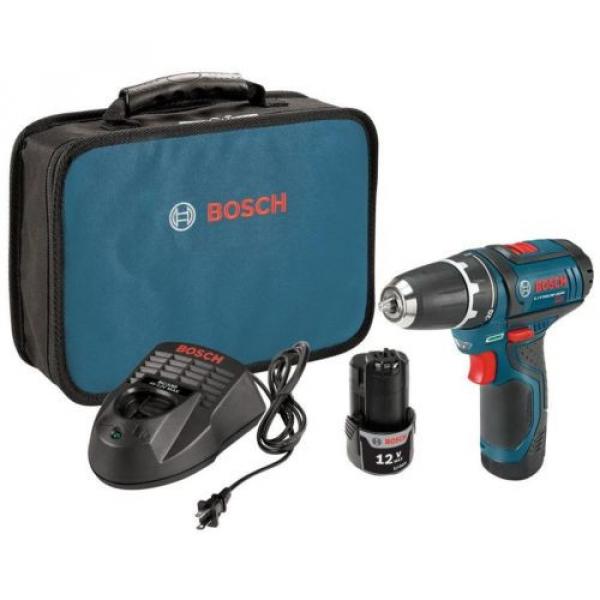 Bosch 12 Volt Lithium ion Cordless Electric Variable Speed Drill Driver Kit #1 image