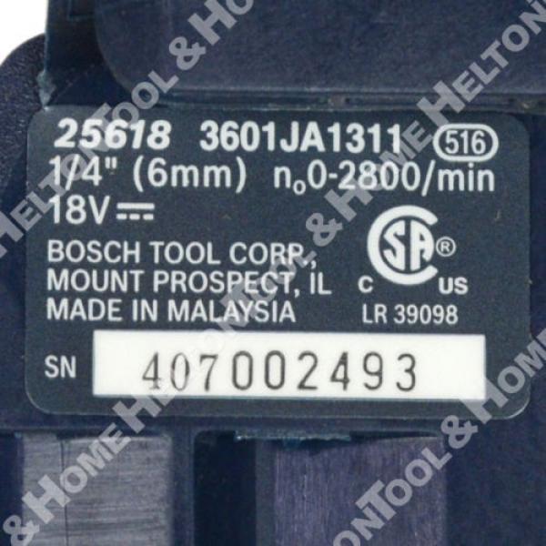 Bosch 25618B 18V 1/4&#034; Hex Impact Driver New Bare Tool for BAT609 BAT618 BAT610G #5 image