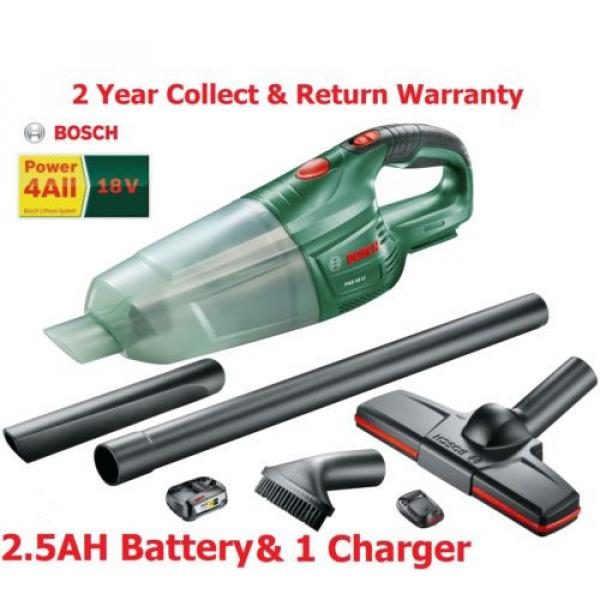 Battery &amp; Charger Bosch PAS 18 Li 2.5ah18V Cordless Vacuum Cleaner 3165140761802 #1 image