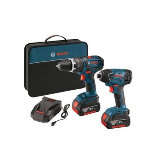2-Tool 18-Volt Lithium-Ion Cordless 1/2 in Compact Tough Hammer Drill Driver Kit #1 image