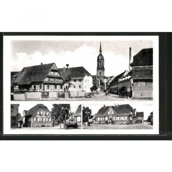 alte AK Schuttern, Hauptstraße, Gasthaus zur Linde, Rathaus #1 image