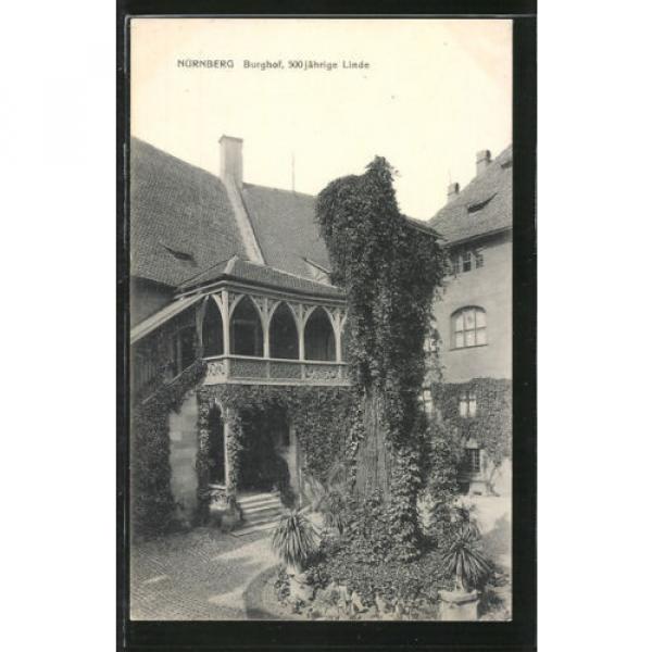 schöne AK Nürnberg, Burghof mit 500 jähriger Linde #1 image