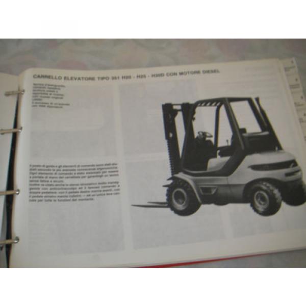 LINDE - Forklift  351 H20-H25-H30D (manual &amp; spare parts catalog) 100% ITALIAN #12 image