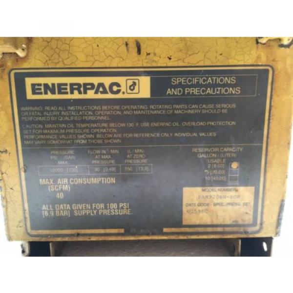 Enerpac PAM9208N-KOR Air Operated  Hydraulic Pump/Power Pack 700 BAR/10,000 PSI #4 image