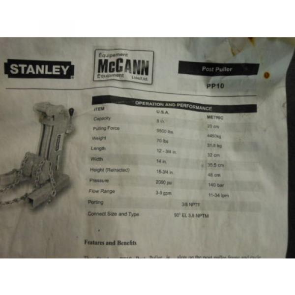 NEW Stanley PP10 Hydraulic Post Puller #7 image