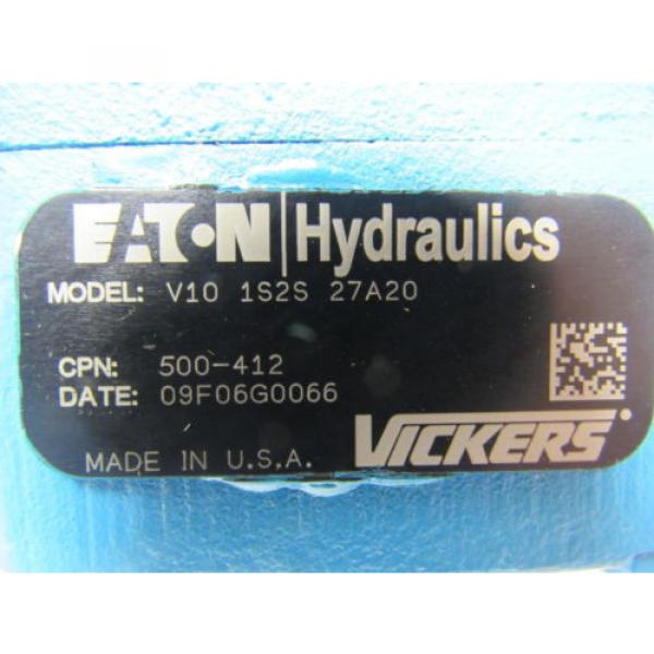 Vickers V10 1S2S 27A20 Single Vane Hydraulic Pump 1&#034; Inlet 1/2&#034; Outlet #11 image
