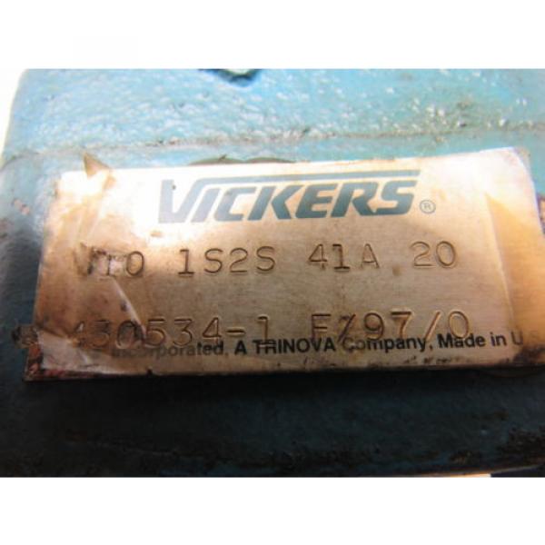 Vickers V10 1S2S 41A 20 Single Vane Hydraulic Pump 1#034; Inlet 1/2#034; Outlet 5/8#034; #11 image