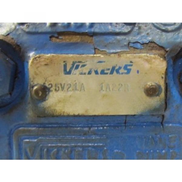 VICKERS 25V21A 1A22R 25V21A1A22R 7/8#034; APPROX SHAFT HYDRAULIC VANE PUMP REBUILT #2 image