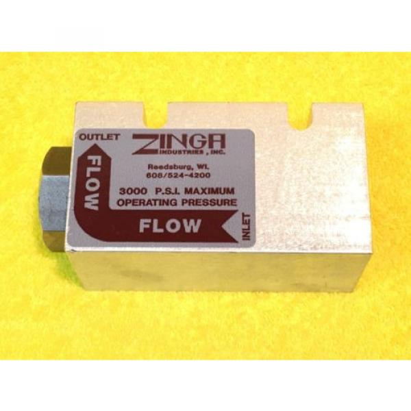 ***NEW***  ZINGA INDUSTRIES 3000 PSI 12 GPM HYDRAULIC IN LINE FILTER BLOCK #1 image