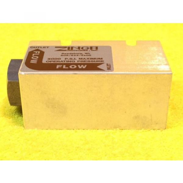 ***NEW***  ZINGA INDUSTRIES 3000 PSI 12 GPM HYDRAULIC IN LINE FILTER BLOCK #2 image